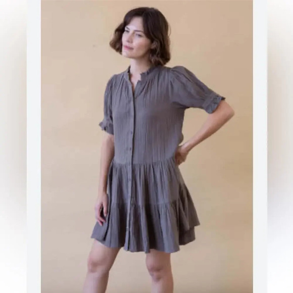APIECE APART Las Alturas Mini Dress in Morel‎ Brown size Small - Picture 1 of 11